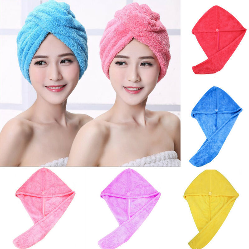 Hair Towel Wrap Microfiber Turbie Twist Super Absorbent Quick Dry Hat Caps Spa