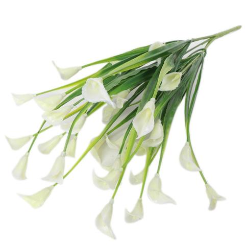 1 Bouquet 5 Branches mini artificial calla with leaf plastic fake lily plants Wedding home room decoration flower ► Photo 1/6