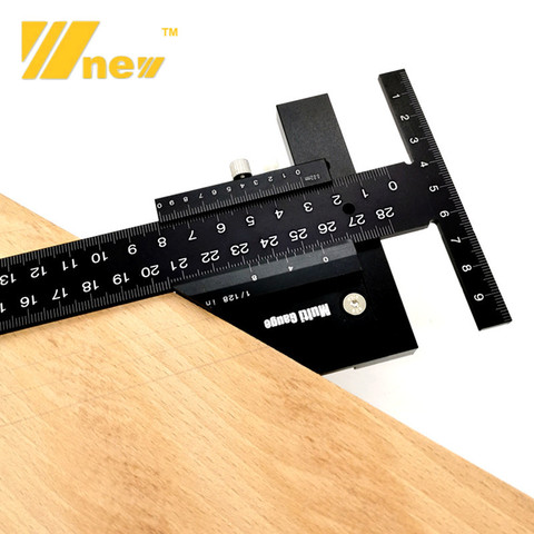 Multifunctional Square 45/90 Degree Gauge Angle Ruler Woodworking 5-IN-1 Sliding Marking Gauge Measuring Tools ► Photo 1/6