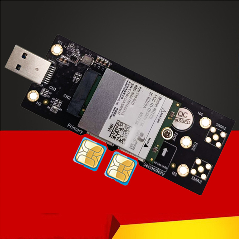 M.2 NGFF to USB 3.0 Adapter Converter Card Expansion Cards with Dual NANO SIM Card Slot for 3G/4G/5G Module M2 to USB Riser Card ► Photo 1/6