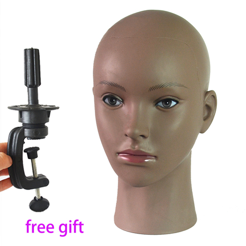 Hot Sale African Mannequin Head Without Hair For Making Wig Hat Display Cosmetology Manikin Head Female Dolls Bald Training Head ► Photo 1/6