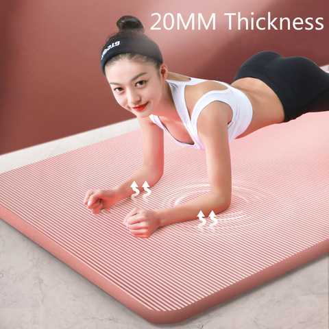 Yoga Mat Thicken 20mm Widened Lengthened NBR Non-slip Esterilla Yoga Home  Fitness Mat Male Female Beginner Gym Pilates Exercise - Price history &  Review, AliExpress Seller - Penggue First Store