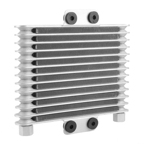 Oil Radiator 13 Row Universal Motorcycle Engine Oil Cooler Cooling Radiator Replacement 125-250CC Silver Cooling System ► Photo 1/6