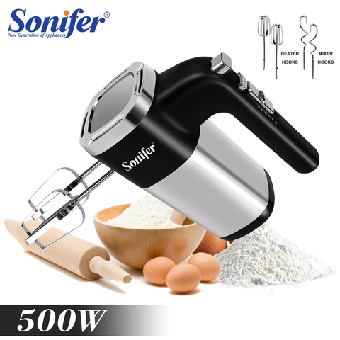 5 Speeds 500W High Power Electric Food Mixer Hand Blender Dough Blender Egg Beater Hand Mixer For Kitchen 220V Sonifer ► Photo 1/6
