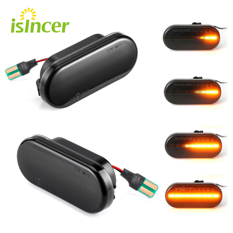 2pieces Led Dynamic Side Marker Turn Signal Light For Volkswagen VW Bora Golf 3 4 Passat 3BG Polo SB6 SEAT Ibiza Leon Skoda Ford ► Photo 1/6