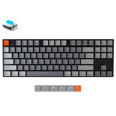 Keychron K1 V4 M 87 Key Ultra-Thin Wireless Bluetooth USB Mechanical Low Profile Keyboard, RGB LED Backlit for Mac Windows ► Photo 1/6