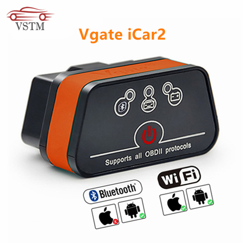 Vgate iCar2 ELM327 obd2 Bluetooth scanner elm 327 V2.1 obd 2 wifi icar 2 auto diagnostic scanner for android/PC/IOS code reader ► Photo 1/6