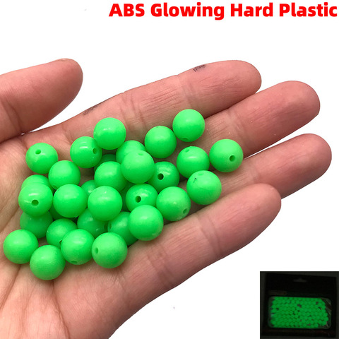 Luminous Fishing Stopper Rig Accessories Carp Tackle Glowing Balls Floats Bead Treble Hook Oval Green Bass Bait Plastic Lure ► Photo 1/6