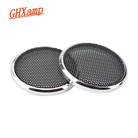 GHXAPM 2PCS 1 inch Tweeter Speaker Grill Mesh Enclosure netting Protective Cover DIY Electroplated silver ring spray black ► Photo 1/6