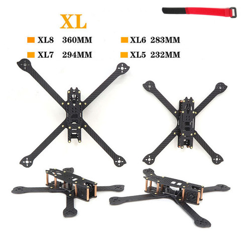 HSKRC 3K Carbon Fiber XL5 V2 232mm XL6 283mm XL7 294mm XL8 360mm True X 5 6 7 8 Inch X328 FPV Freestyle Frame Kit Racing Drone ► Photo 1/6