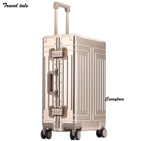 TRAVEL TALE 1809 Aluminum Travel Suitcase Hard Trolly Case New Aluminium Luggage 20