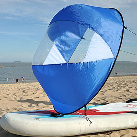 2022 New Sail Foldable Kayak Boat Wind Sail Sup Paddle Board Sailing Canoe stroke PADDLE Rowing Boats Wind Clear Window dropship ► Photo 1/6