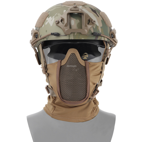 Half Face Hunting Protective Headgear Mask Tactical Combat Breathable Mask Steel Mesh Protective Military Airsoft Paintball Mask ► Photo 1/6