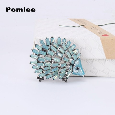 Pomlee Black Enamel Hedgehog Brooches Porcupine Pin Kids Coat Bag Badges Fashion Jewelry Cute Animal Brooch Unisex Broches ► Photo 1/6