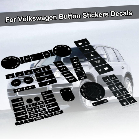 For VW For Volkswagen Touareg 04-09 Steering Wheel Windows Headlight Climate Switch Worn Button Auto Stickers Decals Replacement ► Photo 1/6