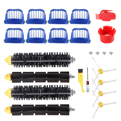 Replacement Parts kit for iRobot Roomba 600 Series 610 620 625 630 650 660 Vacuum Cleaner Main Roller Brush + Aero Vac Filter ► Photo 1/6