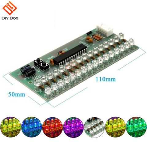 16 LED Dual Channel Signal MCU Adjustable Display Pattern LED VU Meter LED Level Indicator Audio Music Equalize Module DC 6V 12V ► Photo 1/6