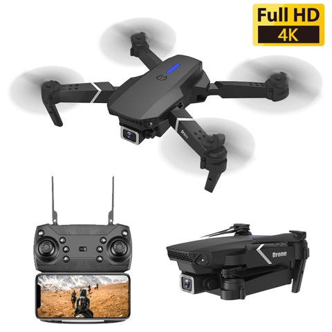 WiFi FPV Drone 4K HD Wide Angle Dual Camera RC Drone Foldable Quadcopter  Gift