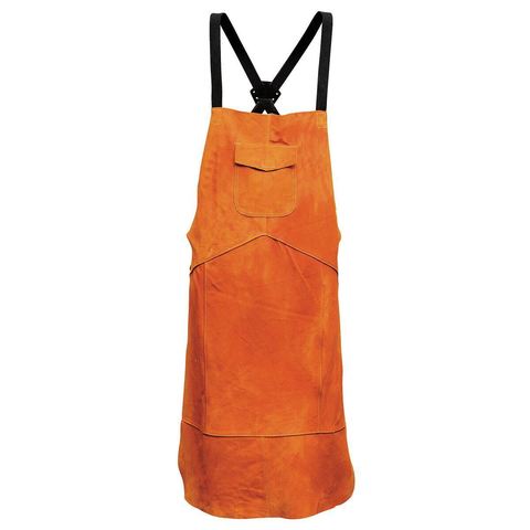 Welding Leather Protective Apron Blacksmith Cowhide Leather Wear-resistant Electric Welding Anti-scalding Apron with Pocket ► Photo 1/5