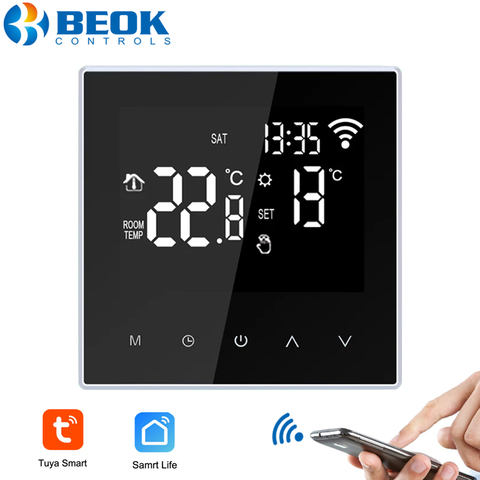 Beok Tuya Wifi Thermostat For Gas Boiler Room Underfloor Heating Smart Temperature Controller Works With Google Home and Alexa ► Photo 1/6