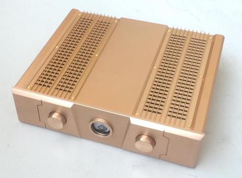 Size W422 H114 D365 Original Design BZ4412A All Aluminum Power Gold Amplifier Chassis DIY Case VU Meter ► Photo 1/1