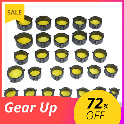 Transparent Rifle Scope Cover Protection 30mm-69mm Lens Cover Flip Up Quick Spring Cap Yellow Objective Lense Lid Hunting ► Photo 1/6