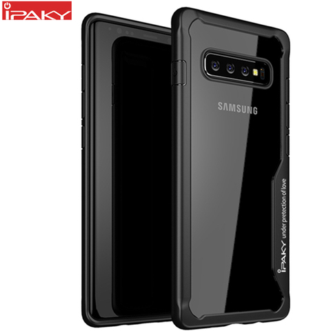 IPAKY for Samsung S8 S9 S10 Plus Note 10 Super Shockproof Transparent Silicon Acrylic Cover Case For Samsung Note 10 Plus Case ► Photo 1/6