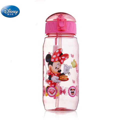 girls Cartoon princess  Mickey Minnie  Mouse water cups With straw boys disney student outdoor Drinking water bottle kids gift ► Photo 1/6