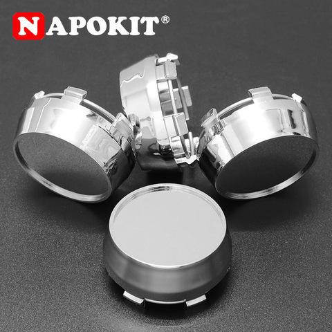 4pcs/lot High 60MM Chrome Plastic Flat Surface Car Wheel Center Hub Caps Dust Cover Auto Rim Tire Hubcap ► Photo 1/6