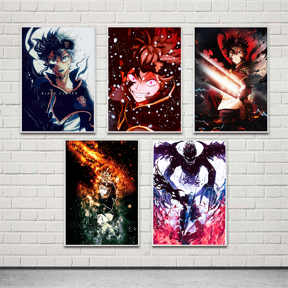 Asta Black Clover Anime Decoration Home Decor Canvas Painting Living Room  Wall Art Pictures Posters Prints - AliExpress