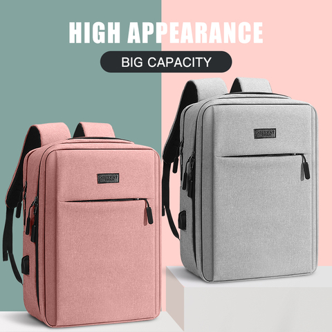 Laptop bag 15.6Inch Usb Backpack School Bag Rucksack 16 17.3Inch Backbag Travel Daypack Male Leisure Backpack Mochila Women Gril ► Photo 1/6