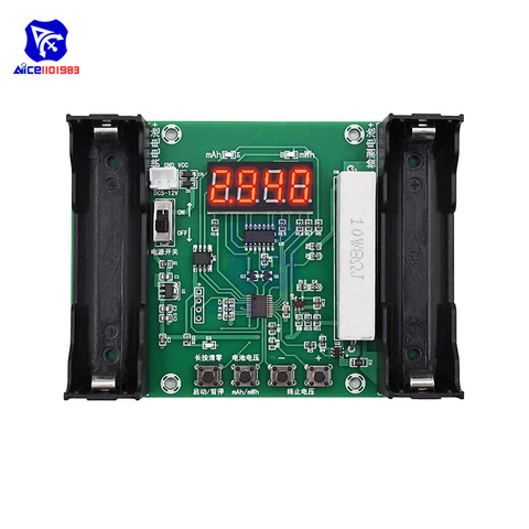 diymore Dual 18650 Lithium Battery Capacity Tester Discharge Energy Test Meter LED Digital Display Load Battery Monitor XH-M240 ► Photo 1/6