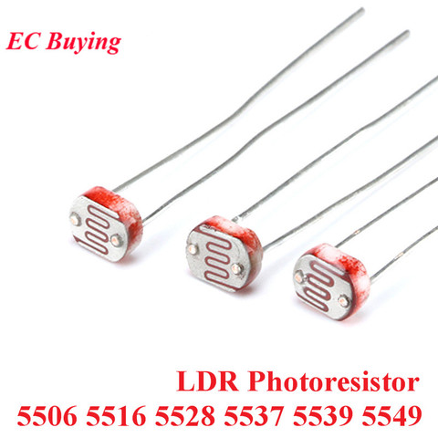 20pcs LDR Photoresistor 5506 5516 5528 5537 5539 5549 Light Dependent Resistor 5MM Photoconductive Resistance For Arduino ► Photo 1/5