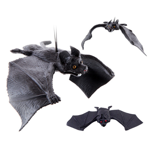 Halloween Simulation Animals Bats Trick Toy Halloween Decoration Horror House Bat Hanging Props Home Wall Window Decor ► Photo 1/6