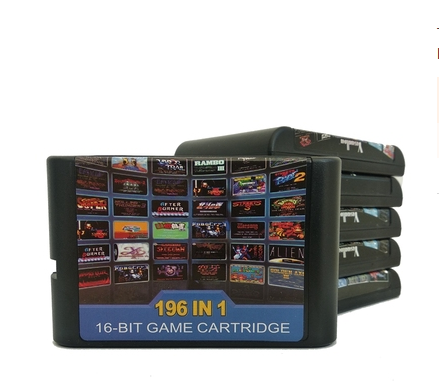 2022 the latest  196 in 1 multi games For Sega Mega Drive For PAL and NTSC drop shipping Battery save ► Photo 1/1