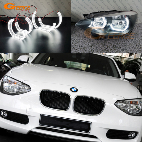 For BMW 1 SERIES F20 F21 2011-2017 HALOGEN HEADLIGHT Excellent DTM M4 Style Ultra bright led Angel Eyes kit halo rings ► Photo 1/6