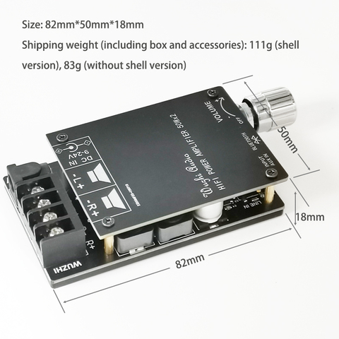 HIFI Wireless Bluetooth 5.0 TPA3116 Digital Power Audio Amplifier board TPA3116D2 50WX2 Stereo AMP Amplificador Home Theater ► Photo 1/5