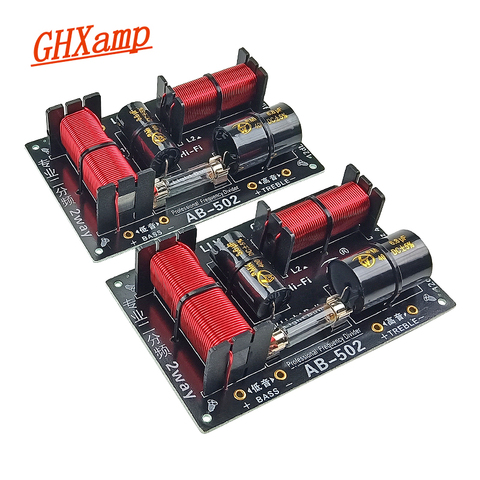 GHXAMP 380W 3.4KHz 2 Way Speakers Crossover Tweeter Bass Two way divider Treble Woofer Frequency divider Standard 12db/oct  2PCS ► Photo 1/6