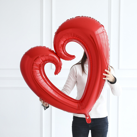 18/30/40inch giant Hollow Heart Shape Foil Balloons for Valentines day/Wedding Party decorations big size red heart globos ► Photo 1/6