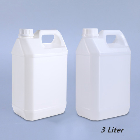 3 liter square Liquid container portable HDPE plastic jerry can for water alcohol Leakproof packaging bottle 1PCS ► Photo 1/6