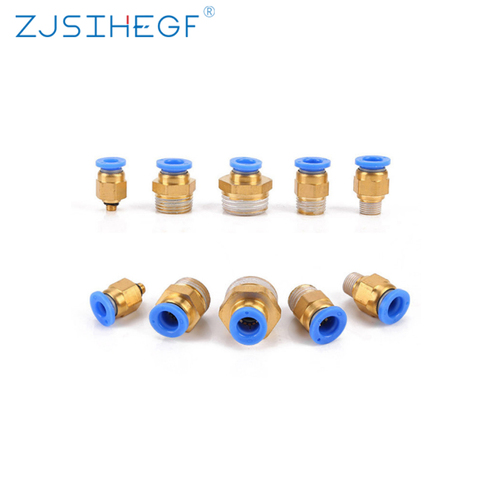1PCS PC6-01 PC6-02 PC8-02 PC4-m5 PC10-02 Air Connectors Male Hose Fittings Straight Push In Fittings pneumatic connector ► Photo 1/5