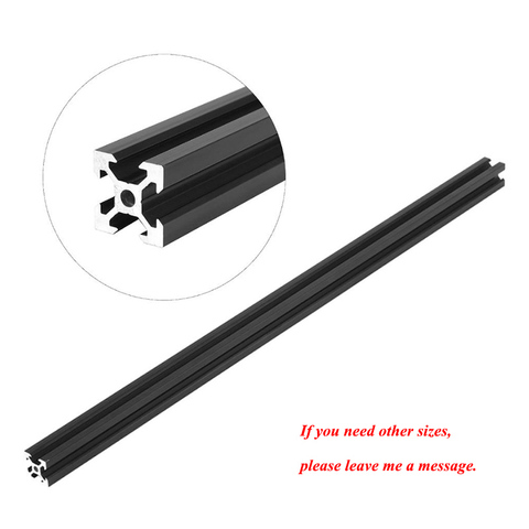 1PCS BLACK 2022 V-Slot European Standard Anodized Aluminum Profile Extrusion 100MM-800MM Length Linear Rail for CNC 3D Printer ► Photo 1/6