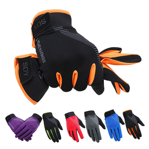 Cycling Bik Breathable Gloves Full Finger Touch Screen Gloves Autumn Mittens Anti-Slip Riding Fitness Glove Climbing Bike Gloves ► Photo 1/6