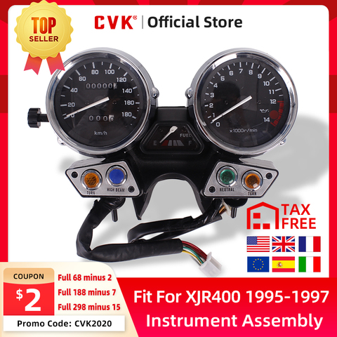 CVK Instrument Assembly Gauges Meter Cluster Speedometer Odometer Tachometer For YAMAHA  XJR400 XJR 400 1995 1996 1997 95 96 97 ► Photo 1/6