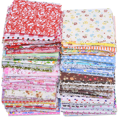 50pcs Assorted Floral Printed Cotton Cloth Sewing Quilting Fabric for Patchwork Needlework DIY Handmade Material 10X10cm Square ► Photo 1/6