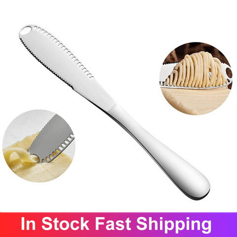 Butter Knife Stainless Steel Cheese Butter Cutter With Hole Multifunction Wipe Cream Bread Knife Cheese Board Kitchen Gadgets ► Photo 1/6