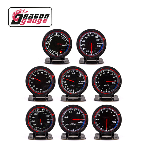 「DRAGON」 60MM Water Temp Voltmeter Tachometer Air Fuel Ratio Exhaust Temp Oil Press Oil Temp Boost Gauge Car Gauge for 12V Car ► Photo 1/6