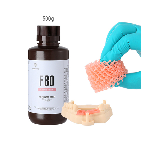 Resione F80 500g Elastic Dental Gum-Like 3d Resin For Elegoo Anycubic 405nm UV Resin 3D Printer SLA DLP LCD ► Photo 1/6