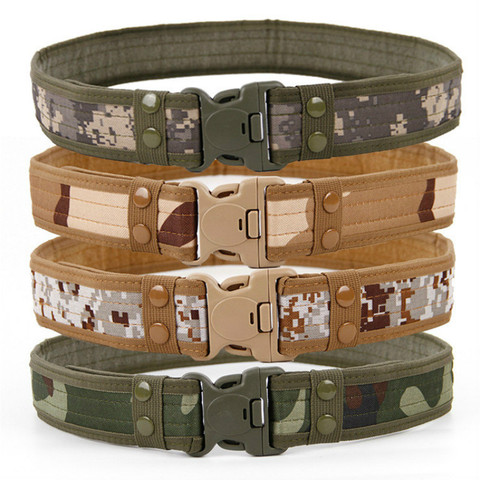 9 Colors Army Style Thicken Combat Belts Quick Release Tactical Belt Fashion Men Canvas Waistband Outdoor Hunting Accessories ► Photo 1/6