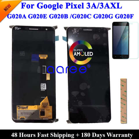 100% Super AMOLED LCD Original For Google Pixel 3A LCD For Google Pixel 3A XL Display LCD Screen Touch Digitizer Assembly ► Photo 1/2